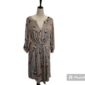 Torrid dress SZ 2(18-20) floral shirt dress office corpcore causal professional